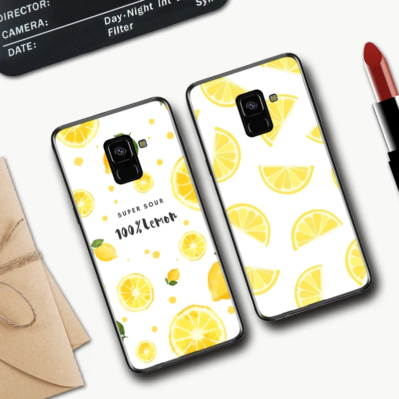 Рельефный силиконовый 3D-чехол в виде арбуза лимона для Samsung A2 Core A3 A5 A6 Plus A7 A8 A9 A10 A30