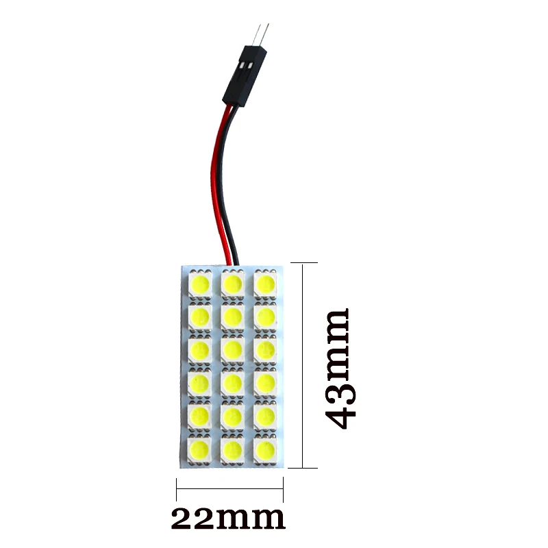 100 Набор 24 в грузовик 18 SMD 5050 светодисветодиодный T10 BA9S купольная гирлянда