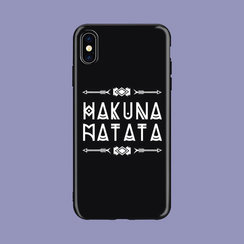 Hakuna Matata Король Лев Пумба Тимон мягкий силиконовый черный чехол для телефона для iPhone11 pro 5 5S se 6 6s 7 8 plus X Xs XR max - Цвет: 1371