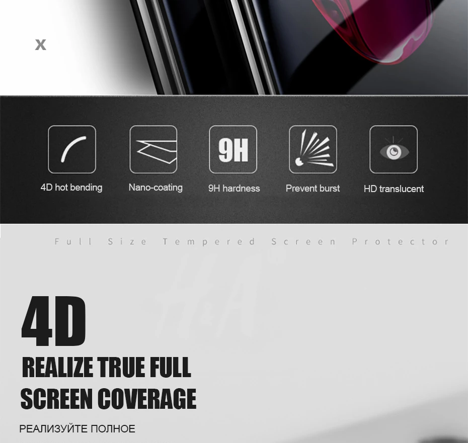 Изогнутое закаленное стекло H& A 4D 0,29 мм для iPhone 8, 8 Plus, 7, 7 Plus, полное покрытие, Защитная пленка для экрана для iPhone 6, 6 S, 7 Plus, стекло