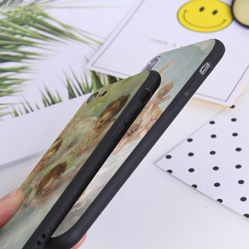 Забавный Мягкий силиконовый чехол для телефона Mona Lisa Pat Cat с художественной