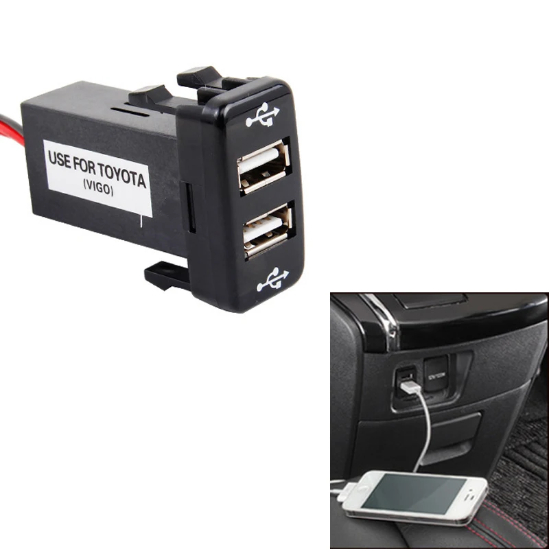 Автомобильное зарядное устройство Msanzeo с 2 USB-портами для телефона | Автомобили и
