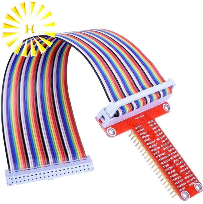 Raspberry Pi 3 Model B + 40pin GPIO Плата расширения 40 Pin кабель адаптер Женский к женскому