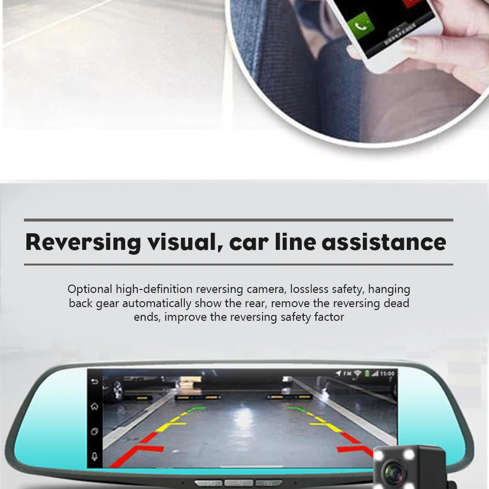 Lmystar 7 дюймов Видеорегистраторы для автомобилей 170 градусов тире Камера HD 1080 P GPS