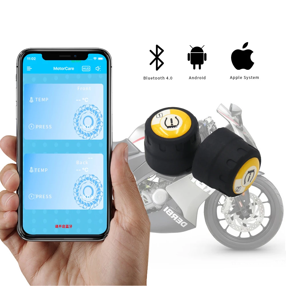 Система мониторинга давления в шинах автомобилей/мотоциклов TPMS IOS/Android дисплей с