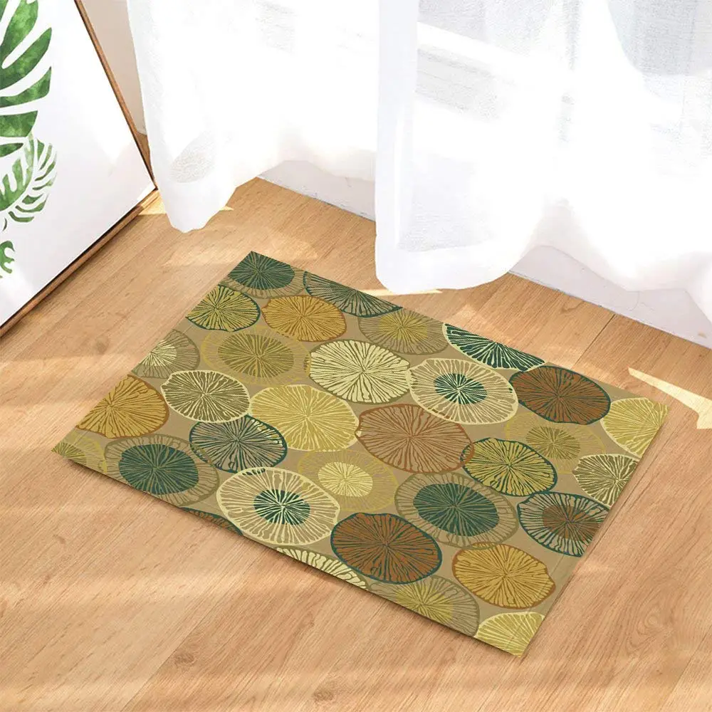 Абстрактные кухонные коврики лимонно оранжевый поперечный сечение бесшовные