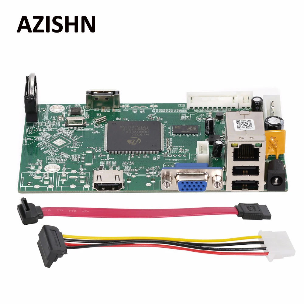 AZISHN Full HD 1080p 4CH безопасности сети плата рекордера 1080 P/8CH P 960 ONVIF оповещения по
