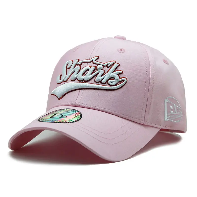 Pink Wuaumx Фирменная мужская бейсболка s Новая Бейсболка для женщин с вышитыми буквами из чистого хлопка спортивная бейсболка унисекс - Цвет: Pink