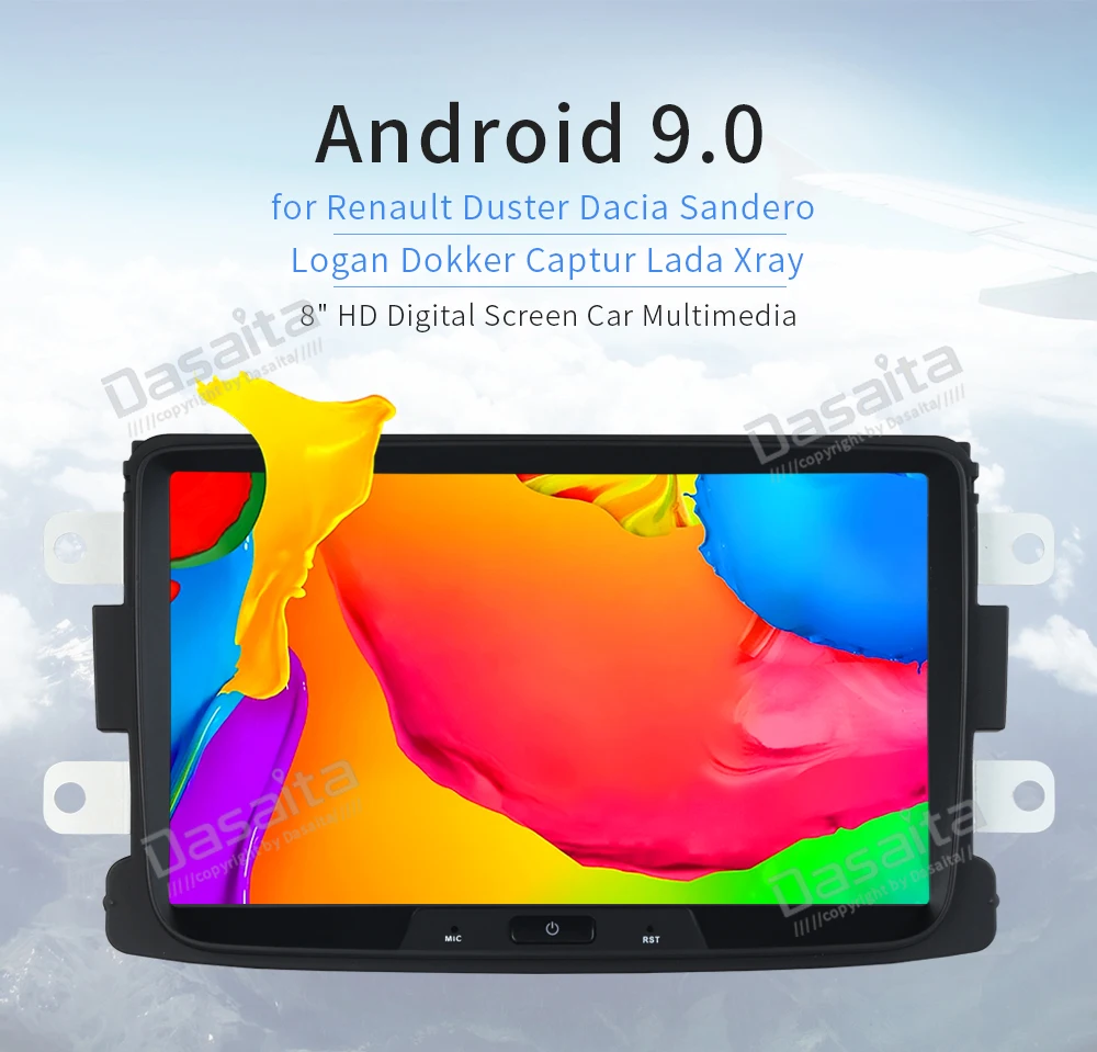 Dasaita " Android 9,0 1 Din автомагнитола gps для Renault Duster Dacia Sandero Captur Lada Xray 2 Logan 2 4*50 Вт динамик MP3 TDA7850
