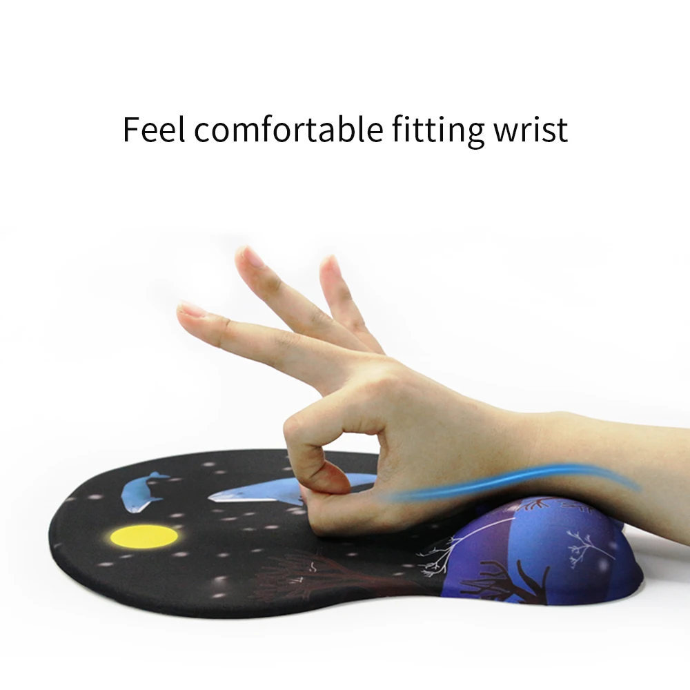 3d-коврик для мыши мультяшный коврик защиты запястья силикагель с памятью рук