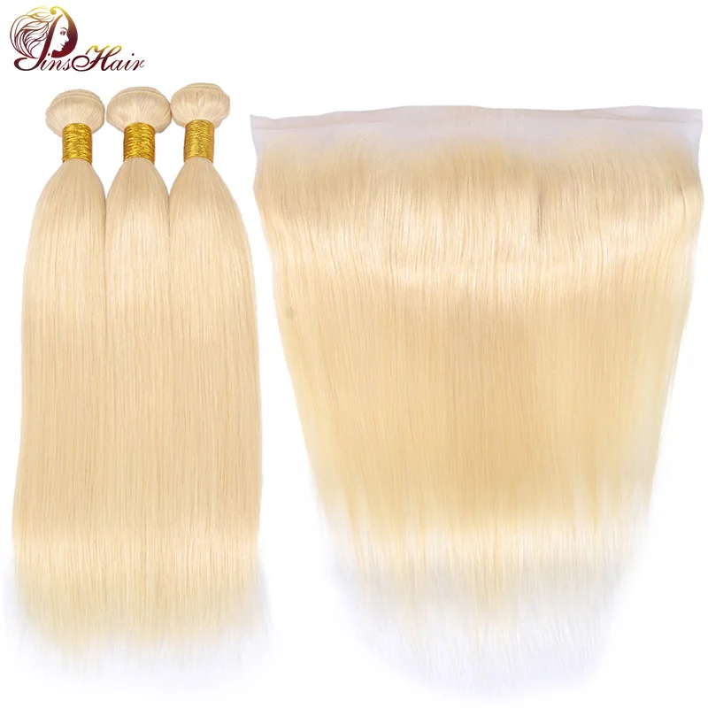 Pinshair мёд блондинка перуанские пучки волос Bodywave Связки 613 человеческие волосы 3 шт./лот Связки не Реми человеческие волосы расширение