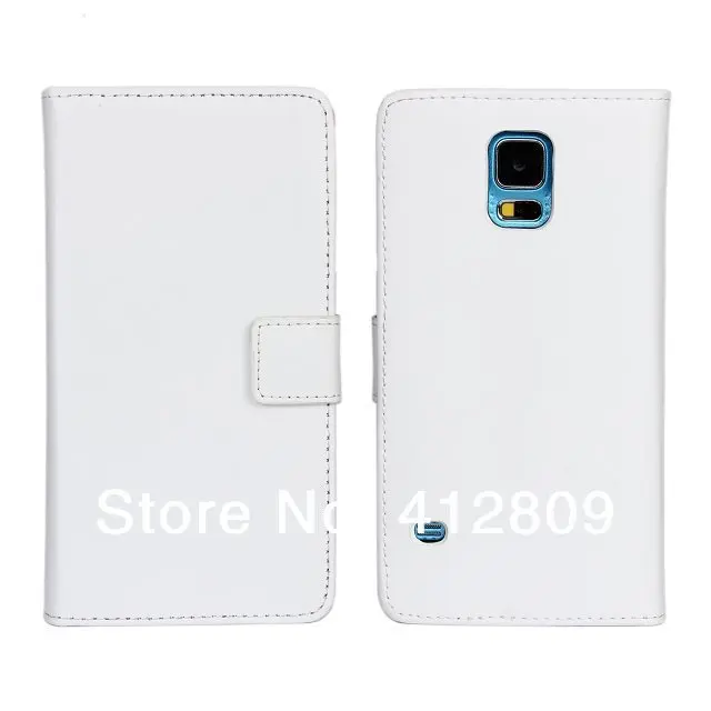 Черный Чехол бумажник из натуральной кожи для Samsung Galaxy S5 i9600 чехол книжка телефона