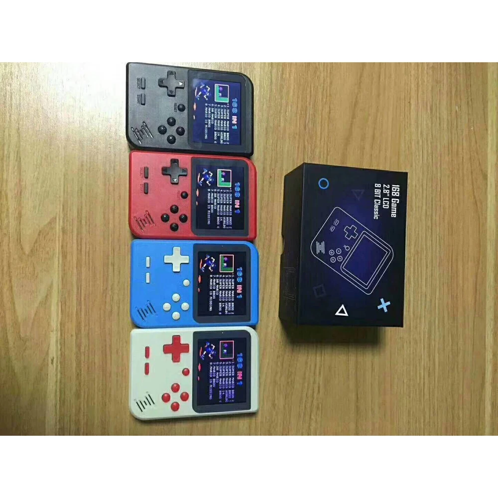 Портативная портативная игровая мини-консоль в стиле ретро 168 встроенных Ретро