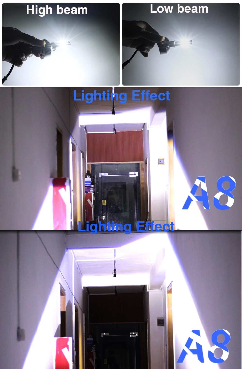 Cawanerl H4 H7 светодиодный головной светильник лампы 100W 12000LM 6000K белый H1 H3 H8 H11 9005 9006 9007 9012 H13 H15 H16 автомобильный светильник противотуманная фара