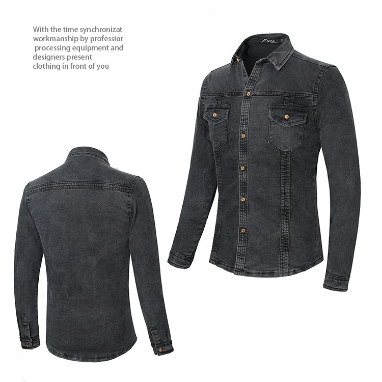 Новинка 2017 Стильная мужская рубашка с длинными рукавами на весну и осень