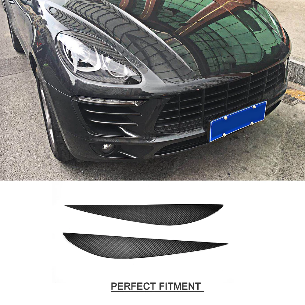 Сухой чистый углерод сухой FRP фар Брови стикер для Porsche Macan база турбо Спорт