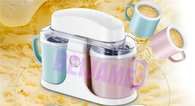 BEIJAMEI 220V 1L DIY Fruit Ice Cream Machine Handmade Pitaya Cheese Maker Home Appliances | Бытовая техника