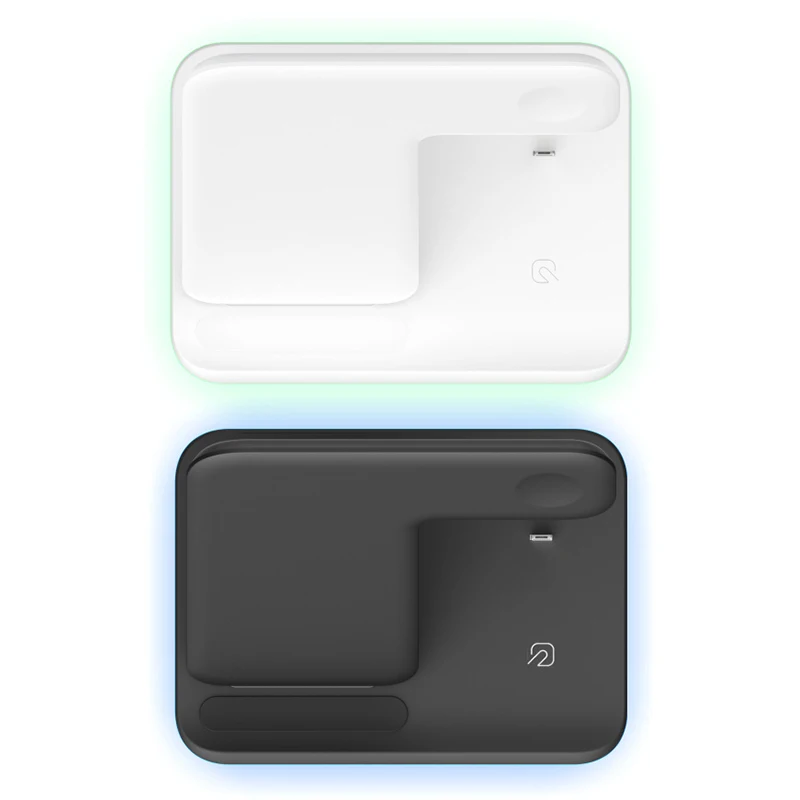 3 в 1 15 Вт Qi Беспроводное зарядное устройство для iPhone X 8 Xiaomi Quick Charge 3,0 Быстрая Зарядка Док-станция Подставка для Apple Watch 4 3 2 1 Airpods