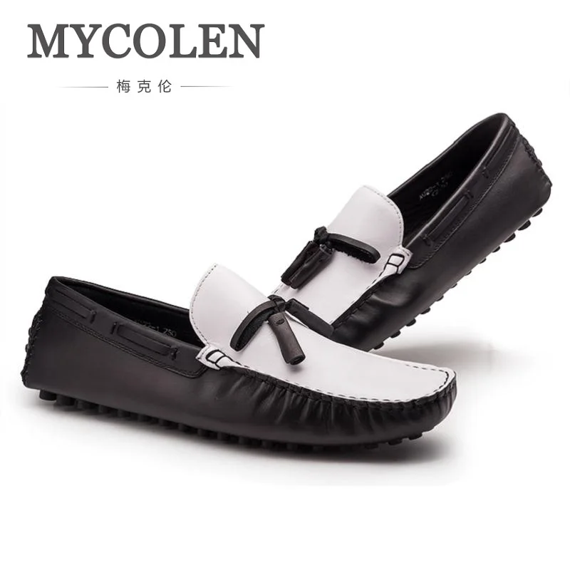 MYCOLEN/брендовые модные весенне-осенние мужские лоферы из мягкой кожи в стиле