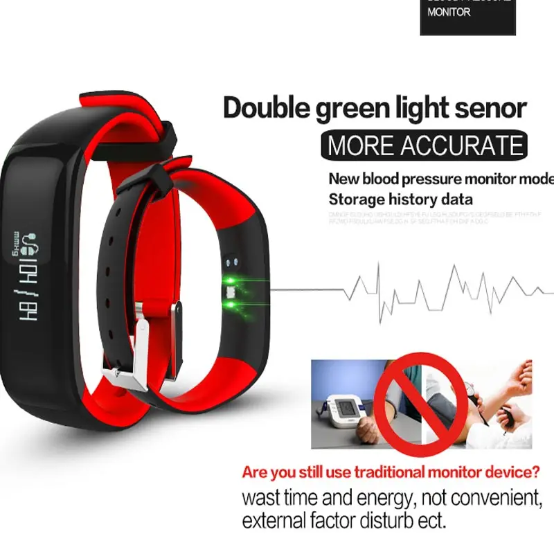Новинка 2017 кислорода в крови монитор Smart Watch водонепроницаемый с пульсометр