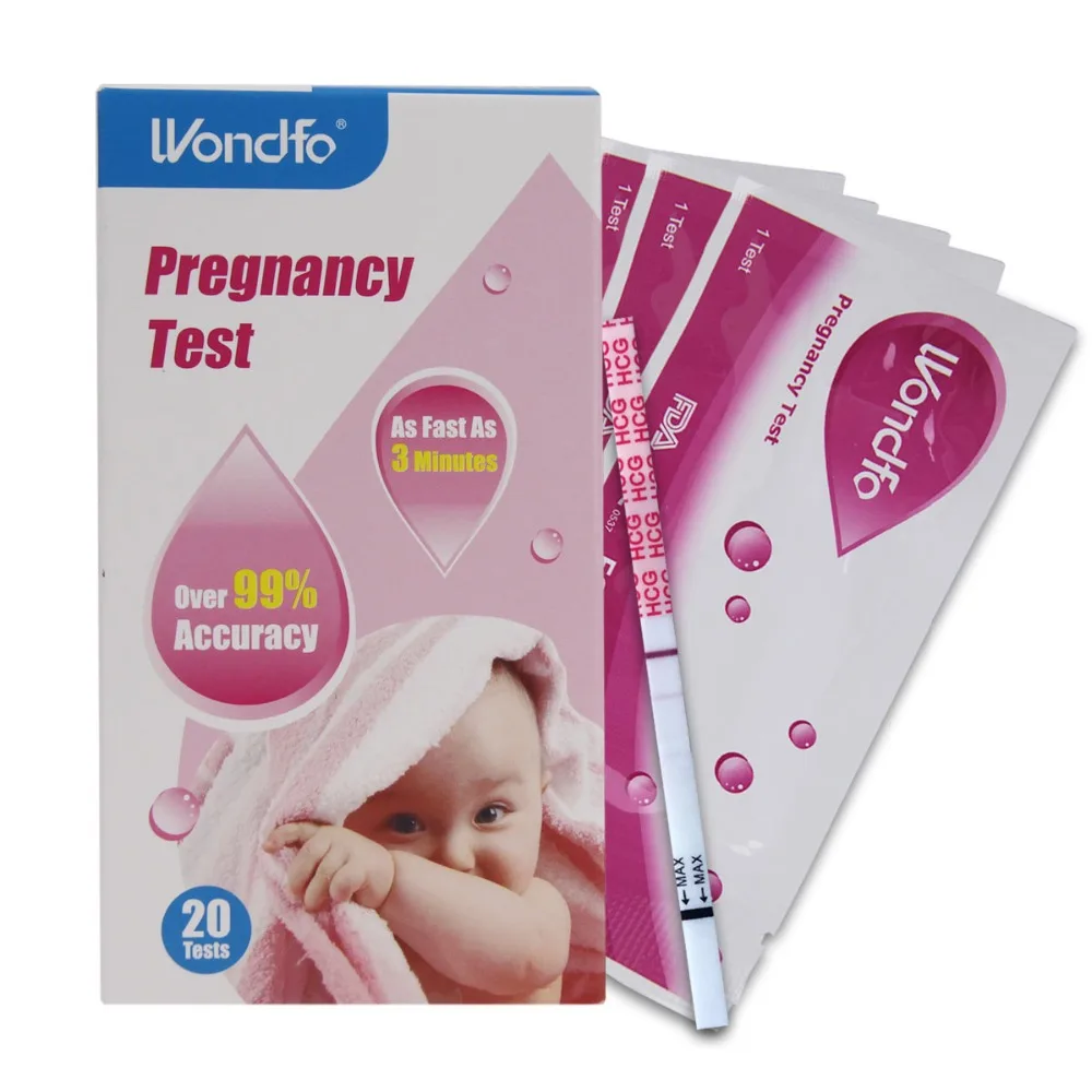 

Wondfo 20 x Pregnancy Early Detection Urine Test Strip, Kit of 20 Tests First Response (HCG)