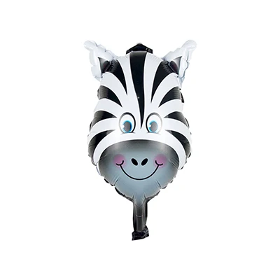 zebra 1 шт. воздушный шар с рисунком поросенка, пчелы, коровы, мини-шар для детского душа, воздушные шары из фольги в виде животного для украшения вечеринки - Цвет: zebra