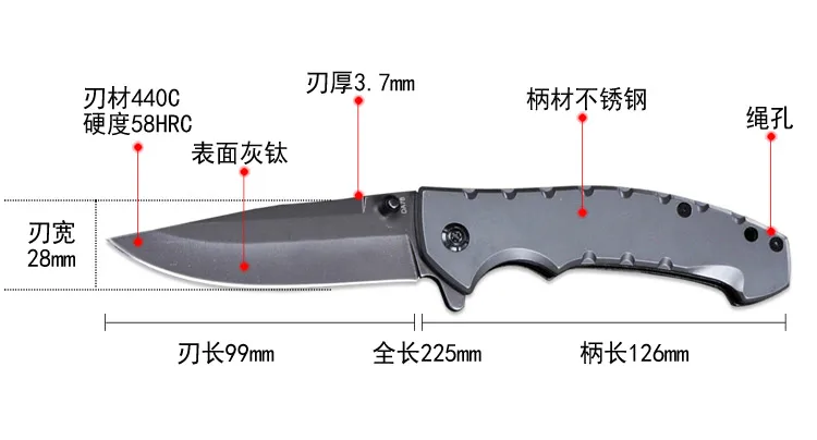 Voltron stainless steel pocket portable knife outdoor survival folding fruit EDC | Инструменты