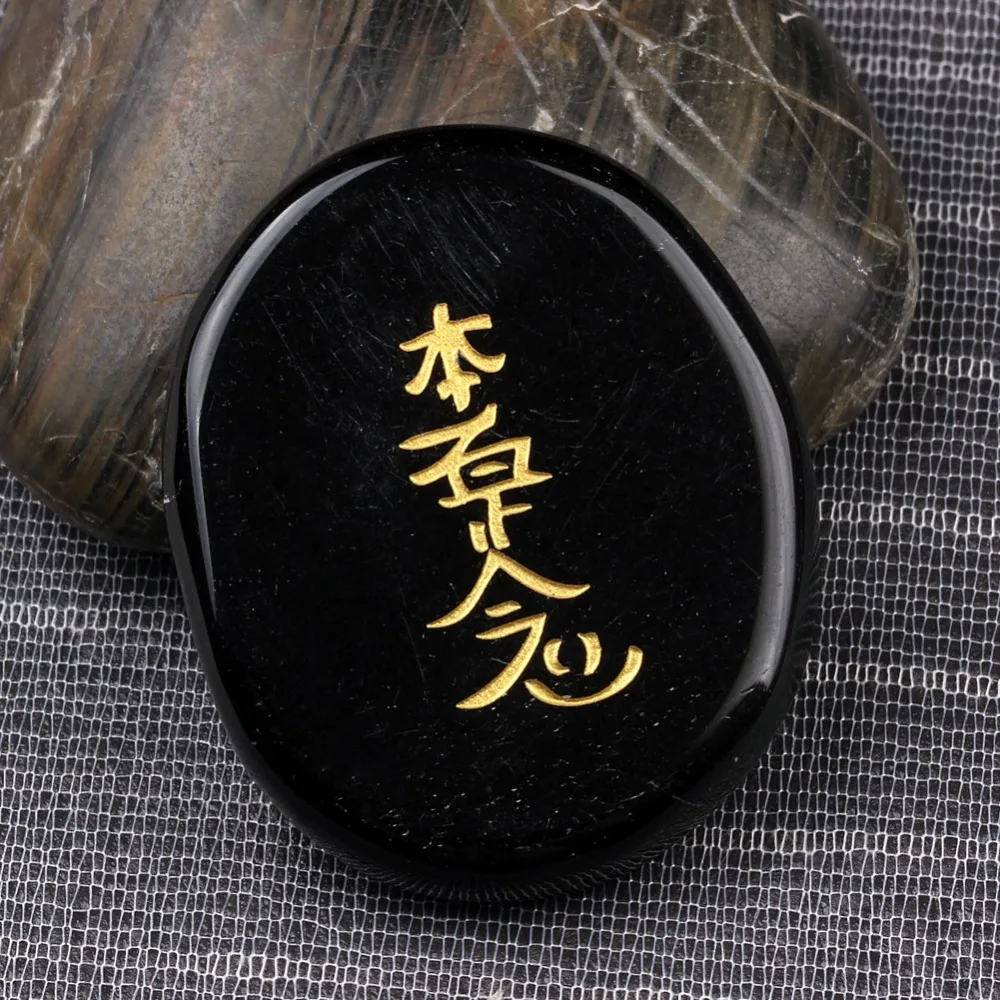 Натуральный черный камень: обсидиан кварцевый кристалл чакры пальмовый с