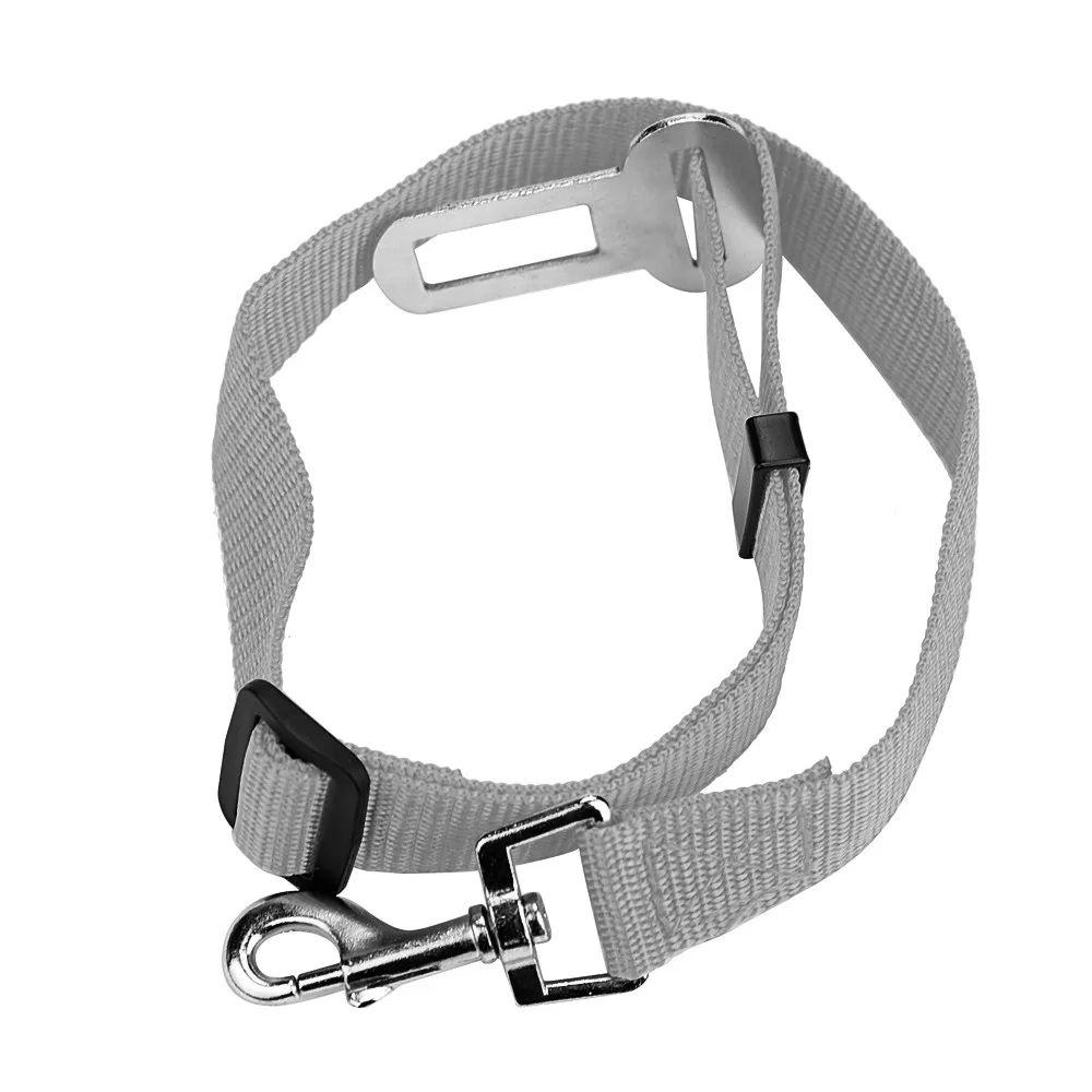 Gray Собака автомобиля ремень безопасности Harness Lead зажим Pet кошки собаки безопасности Ремни леверт челнока 1016 - Цвет: Gray