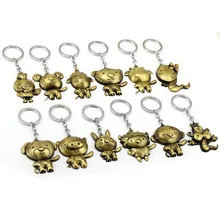 HSIC Linnor 12 Зодиак животное брелок металлический Тигр собака свинья
