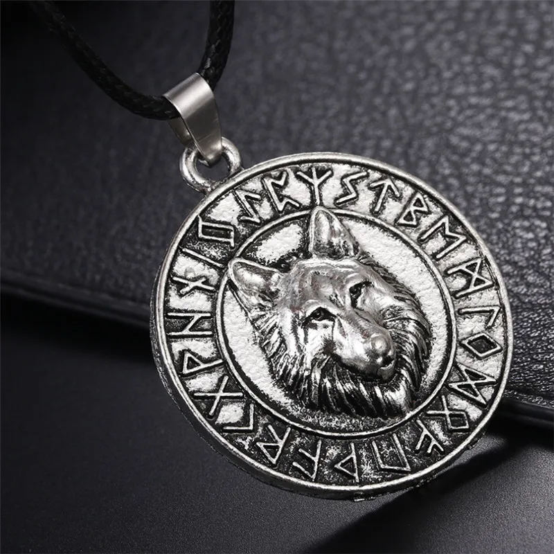 Шарм Древний Круглый ожерелье-подвеска животное Power норвежский викинг Амулет