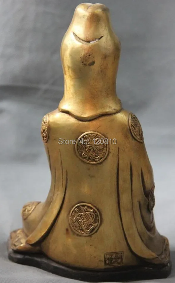 10 Тибет Буддизм Бронза Медь Восемь сокровища Кван инь Гуаньинь ST|st|st |