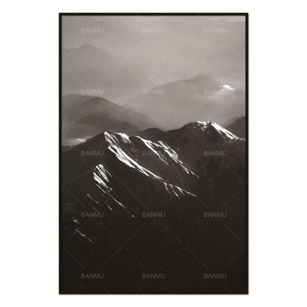 Пейзаж горы природа скандинавский абстрактный настенный Рисунок художественное