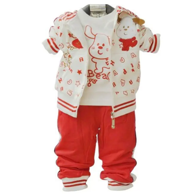 Christmas 1st Birthday Outfit For Baby Boy Girl Set Boutique Clothes 3pc Cotton Suit Kid Wear Jacket+T Shirt+Pant New Born Kit | Детская