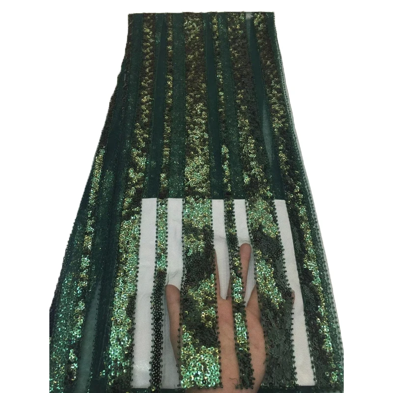 High quality African sequins lace fabric mesh sequin evening dress040875 | Дом и сад