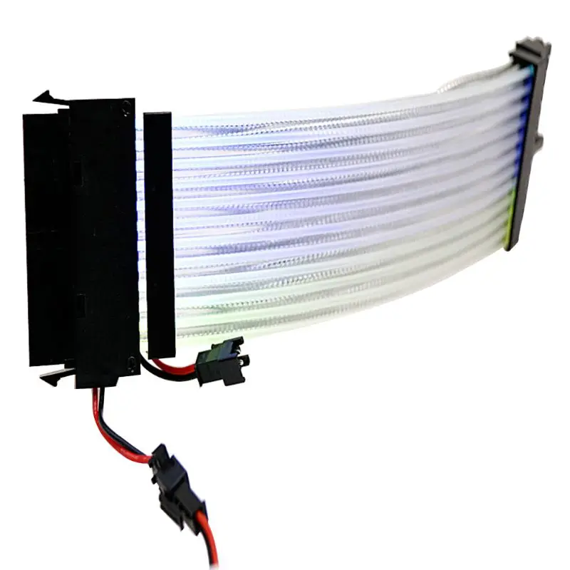 Радуга RGB удлинитель питания для 24Pin к материнской плате или 8Pin + GPU/кабель