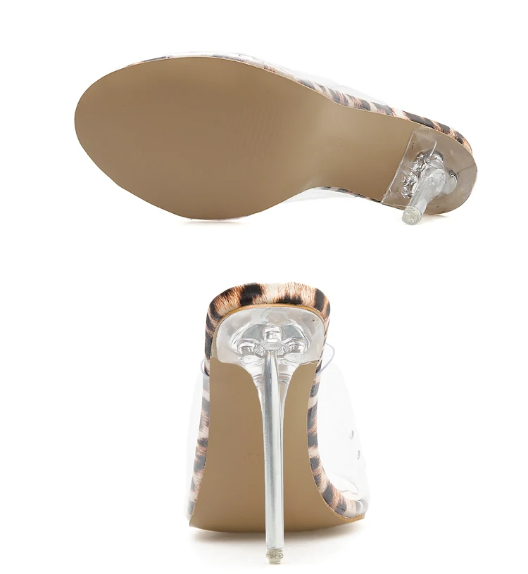 Eilyken/; прозрачные босоножки из ПВХ; женские прозрачные шлепанцы на высоком каблуке с открытым носком; прозрачные Босоножки на каблуке; Размеры 35-42
