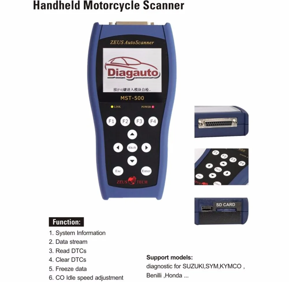 AutoScanner Handheld Scanner MST-500 OBD for Universal Motorbikes |