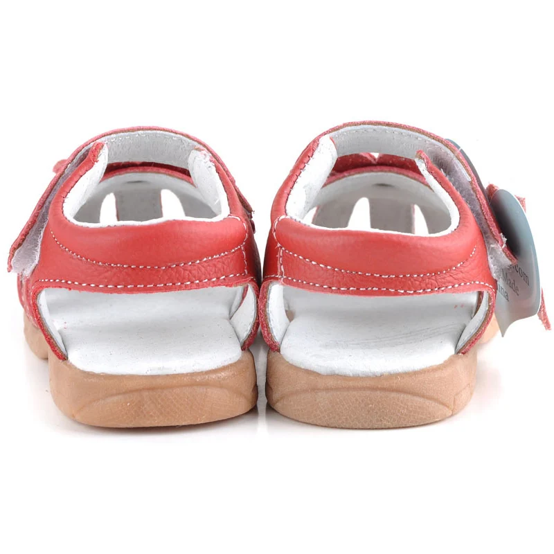 Сандалии из мягкой натуральной кожи для девочек Детские босоножки с цветами