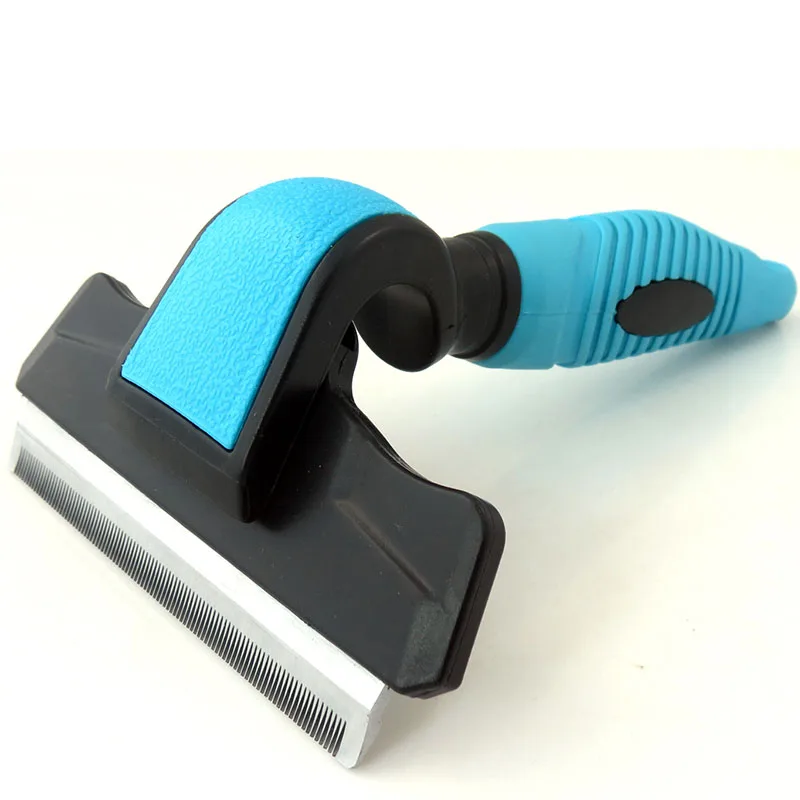 Blue Comb for dog Щетка для удаления шерсти для собак, триммер для домашних животных, расческа для собак, щетка для удаления волос, съемная щетка из нержавеющей стали для собак, принадлежности для расчесывания волос - Цвет: Blue Comb for dog