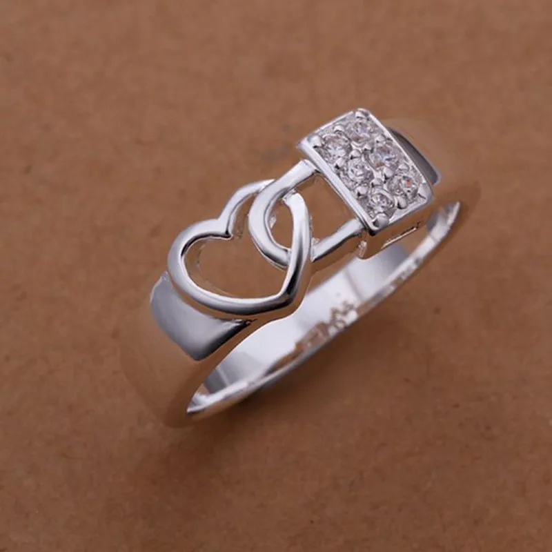 Посеребренная кольцо стерлингового серебра--Jewelry Кольцо заводские цены моды