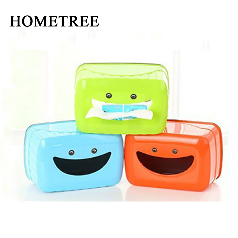 

HOMETREE 1Pcs Cute Smiling Face Towel Box Facial Tissue Box Tissue Holder Tissue Dispenser Household Paper Box Tissue Towel HK01