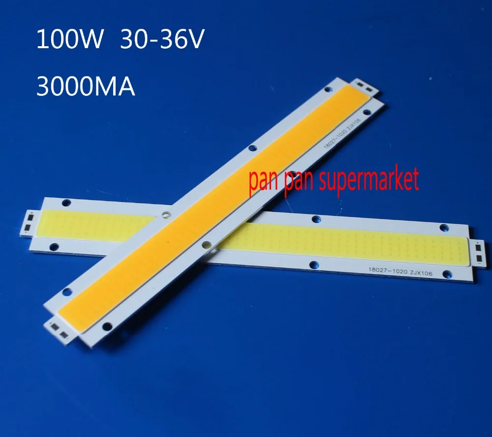 RUIOZHI LED 100W COB White Warm white light source lamp chip DIY 180x27mm 30-33V 10pcs | Лампы и освещение