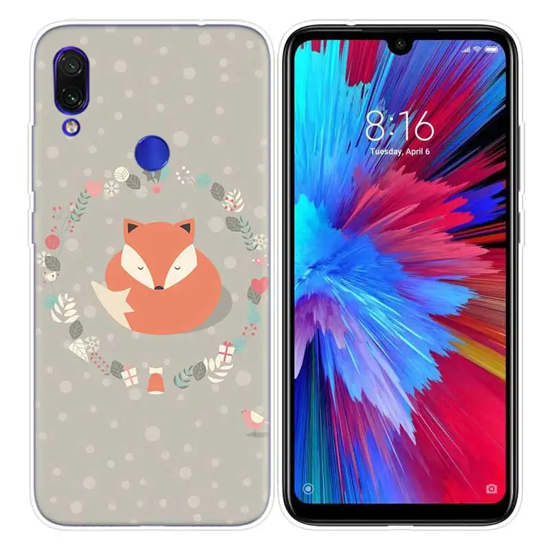 Милых животных, лисички, Чай чехол для Xiaomi Redmi Note 7 фотоаппаратов моментальной печати 7 S K20 Y3 GO S2 6 6A 7A 5 Pro mi играть до 9 лет A1 A2 8 Lite Poco F1 мягкие чехлы для телефона