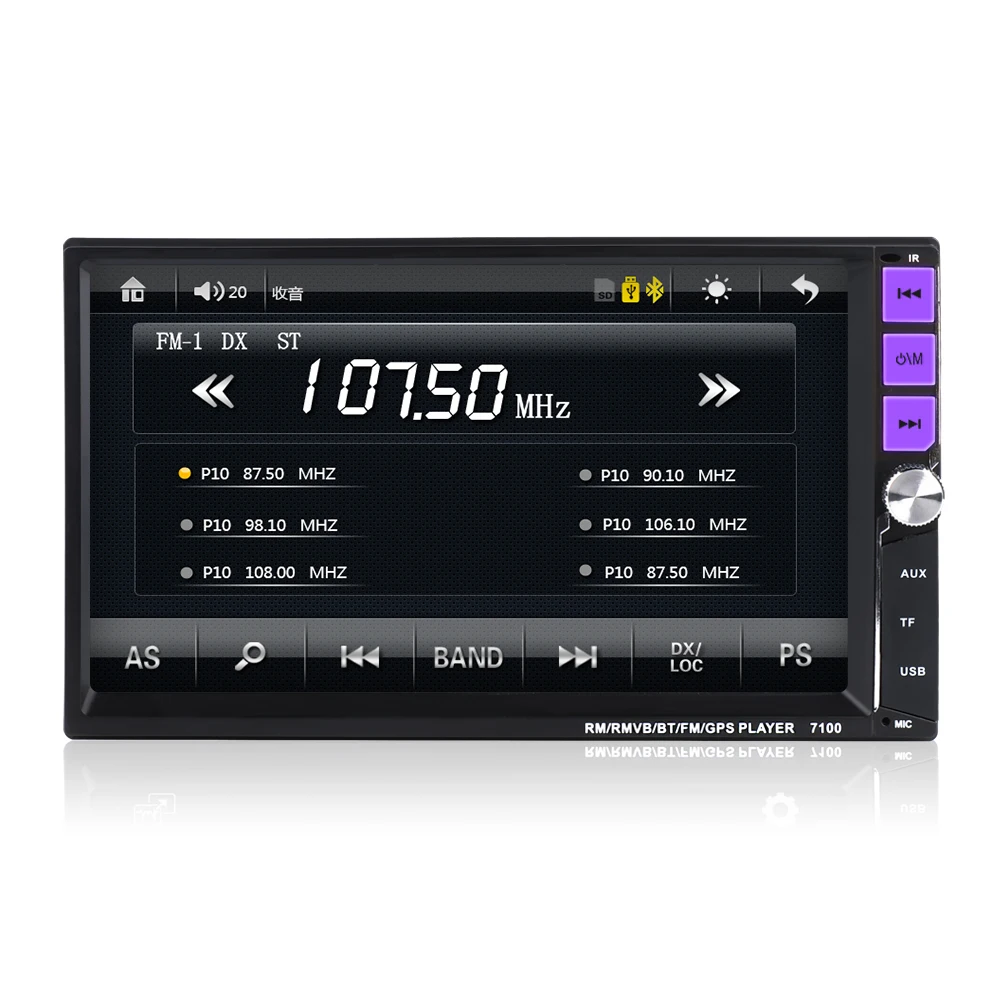2 din автомагнитола " HD сенсорный экран плеер mirrorlink Android 9 Iphone MP5/SD/FM/MP4/USB/AUX/Bluetooth Авто Аудио для камеры