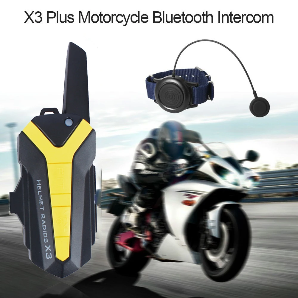 Fodsports X3 Plus, гарнитура для шлема, мотоциклетная, Bluetooth, Интерком, 3000 м, для гонщиков, группа, говорящая, мотоциклетная гарнитура с PTT управлением