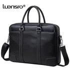 Мужской портфель из 100% натуральной кожи, сумка для ноутбука, деловая сумка через плечо из воловьей кожи, сумки на плечо для мужчин
