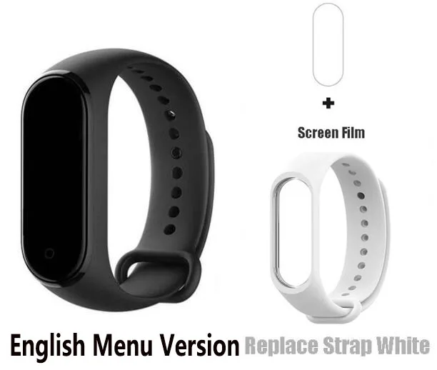 add white belt Xiaomi mi Band 4 новейший музыкальный Смарт mi band 4 браслет пульсометр фитнес 135 мАч цветной экран Bluetooth 5,0 - Цвет: add white belt