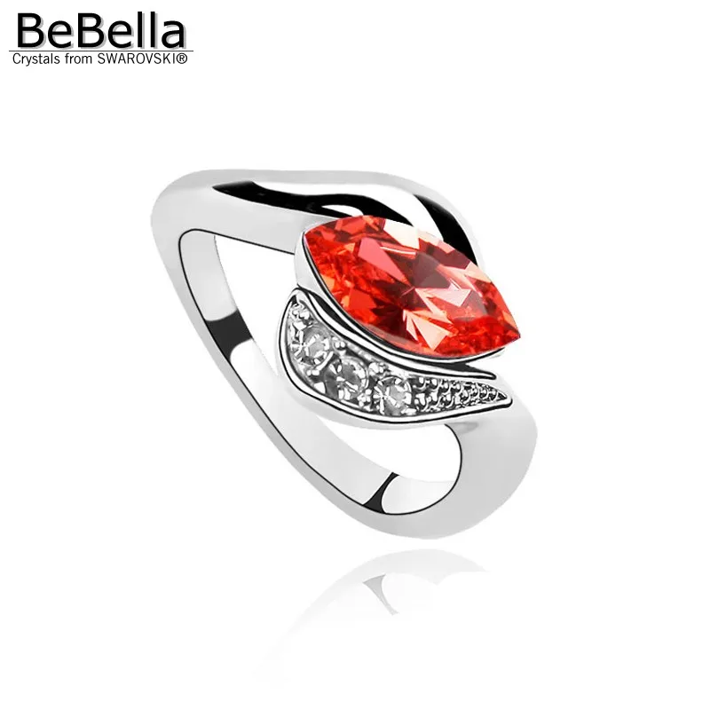 Кольцо с кристаллом BeBella свадебное ювелирное изделие австрийскими кристаллами