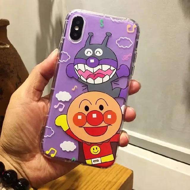 Прозрачный Anpanman чехол для iPhone X 8 7 плюс 6 6S мультфильм baikinman милые тонкие гель ТПУ